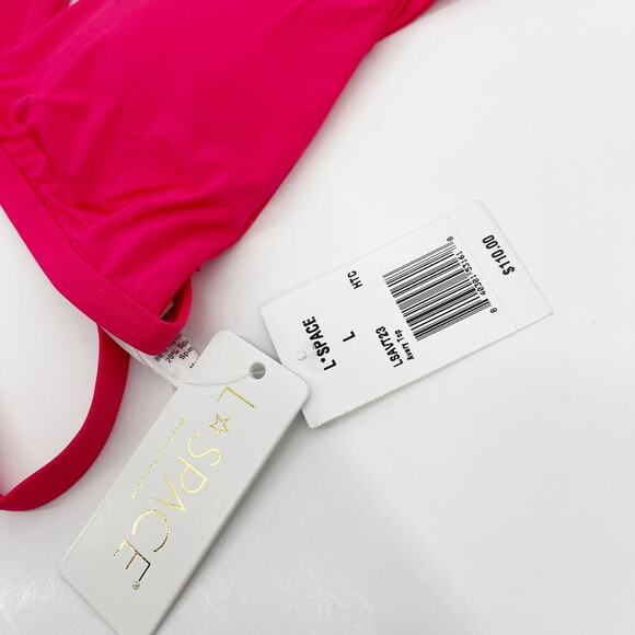 L*Space Avery Strappy Bikini Top in Hot Cherry Size Large NEW With Tags! - Picture 5 of 6